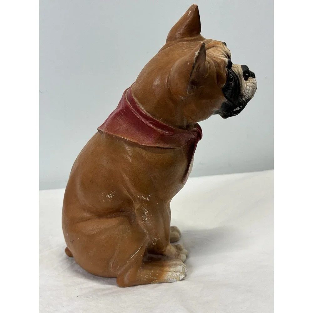 Vtg Resin Boxer Dog Figure 1999 10